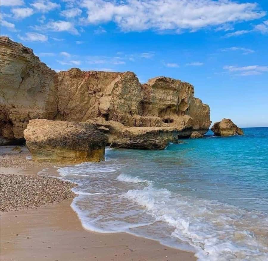 Caribian Orient (Swiming at Fazayeh Beach ) - Sahalnoot Spring and its limestone setting