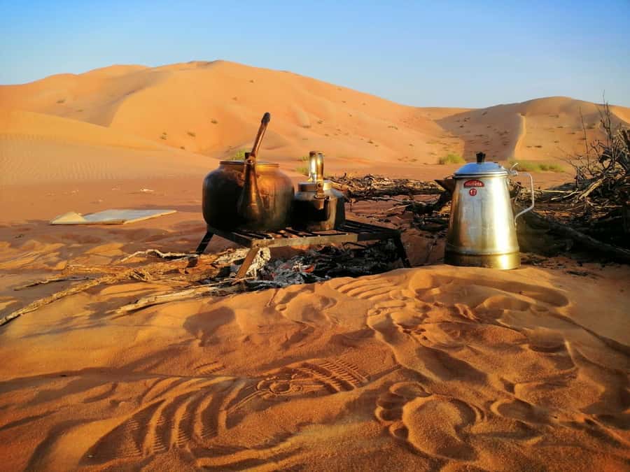 Desert Overnight Tour 1 VisitSalalah - Sunset, coffee, dates, and a night at camp