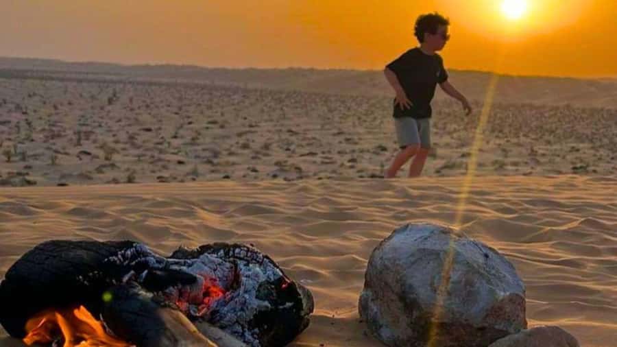 Desert Safari - Sunset - In the Empty Quarter Desert - Thumrait and the old caravan route