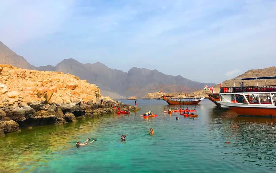 From Dubai: Musandam Khasab Tour with Boat Trip and Safari - Telegraph Island for swimming and snorkeling
