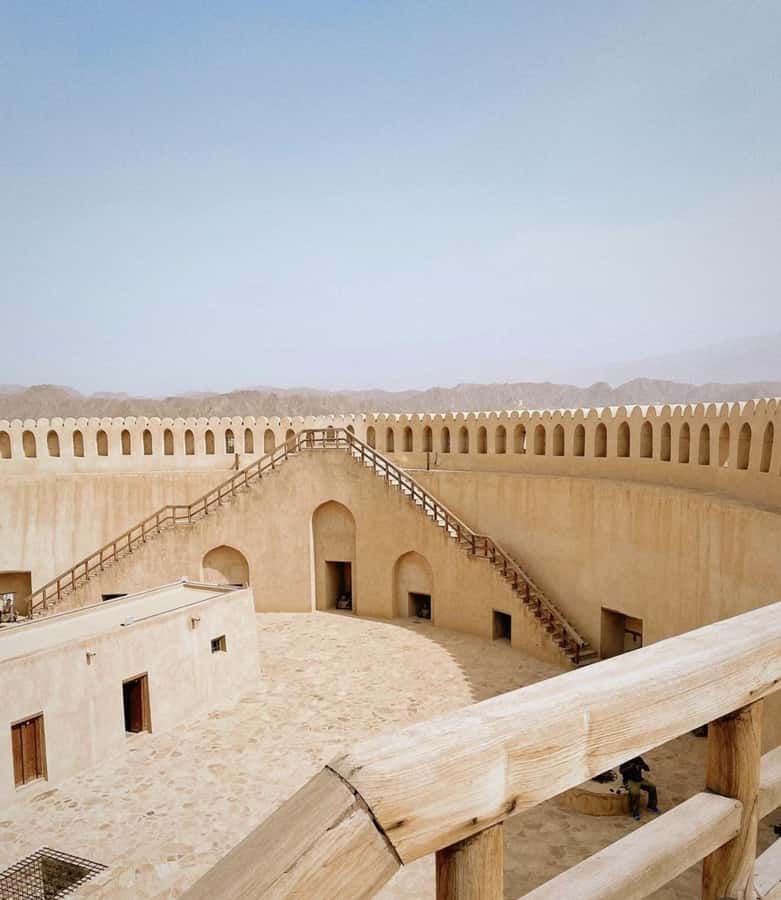 From Muscat: Nizwa Fort, Souq, falaj & Museum Full Day Tour - Nizwa Fort and the view from its great tower