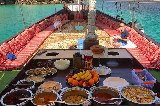 Full Day Dhow Cruise to Khor Sham with lunch & Snorkeling (Shore excursions) - Telegraph Island: history in the setting, water in the foreground