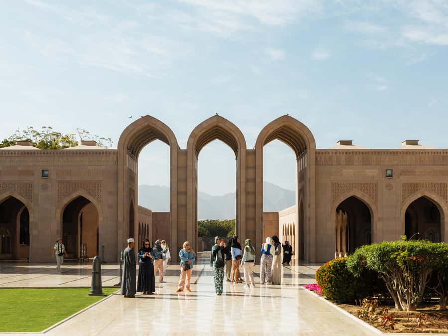 Guided Walking Tour of Sultan Qaboos Grand Mosque in Muscat - Arabic calligraphy, tilework, and the meaning behind the decoration