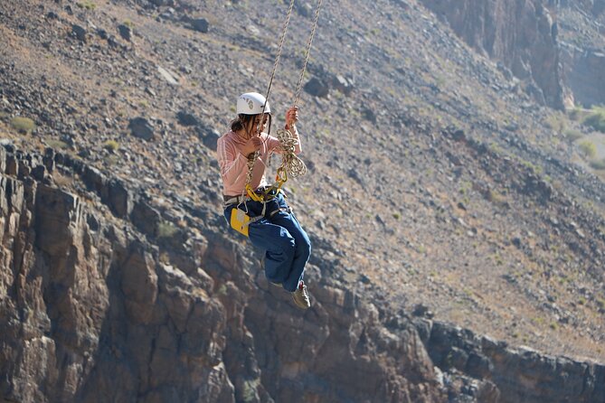 Half-Day Private Experience in Tanuf Arch - The 33-meter abseil before the swing