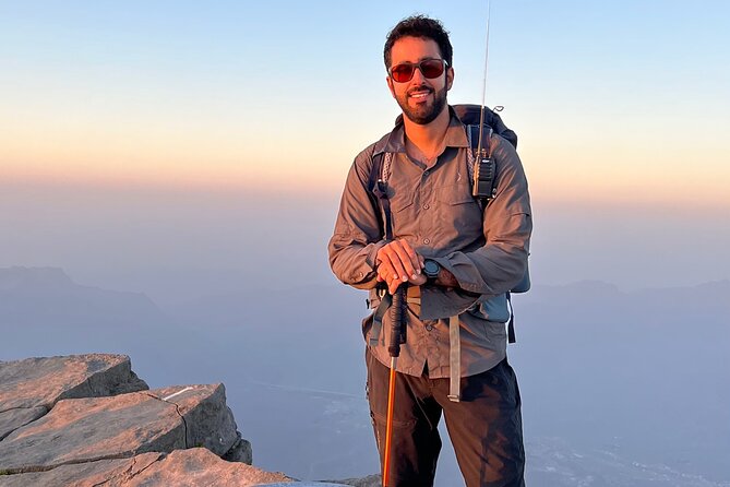 Jebel Shams summit W4 - The first evening: camp, sunset, and stars
