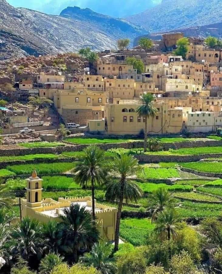 Muscat Oman Grand Canyon, Jebel Shams & Nizwa - Misfah, a village on the mountain side