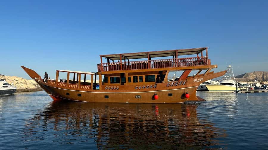 Muscat: Omani Traditional Dhow Sunset Cruise - Al Bustan Palace from the water