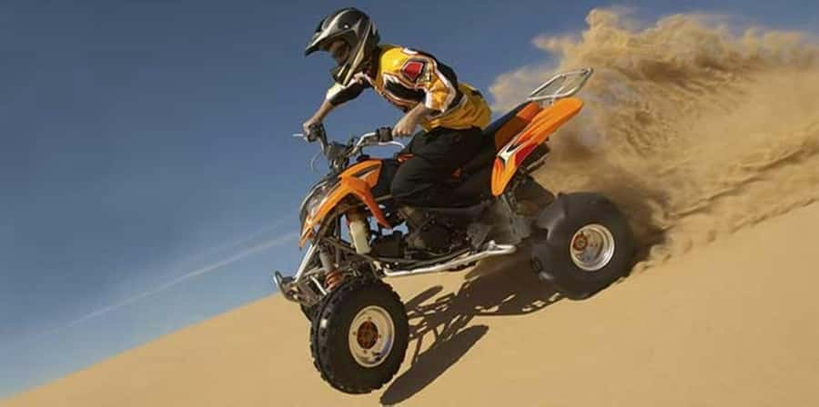 Muscat:Optional Quad Bike with Sunset Watching, Pickup&BBQ - Sunset from a high dune viewpoint
