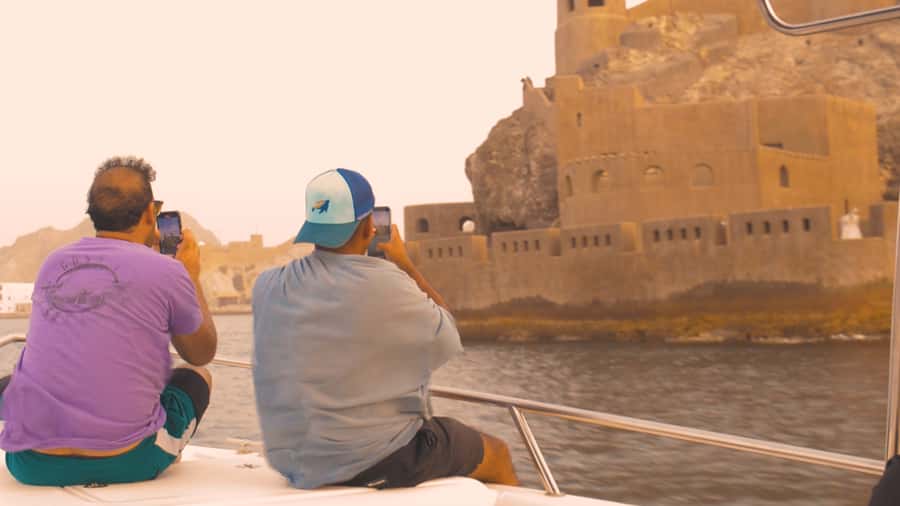 Muscat: Sunset Cruise with Al Jalali Fort and Mirani Fort - Leaving south Muscat for the old coastline
