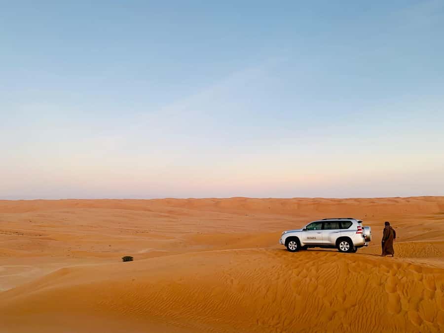 Sunset at Wahiba Sands Desert and Wadi Bani Khalid Adventure - Leaving Muscat at 11 AM