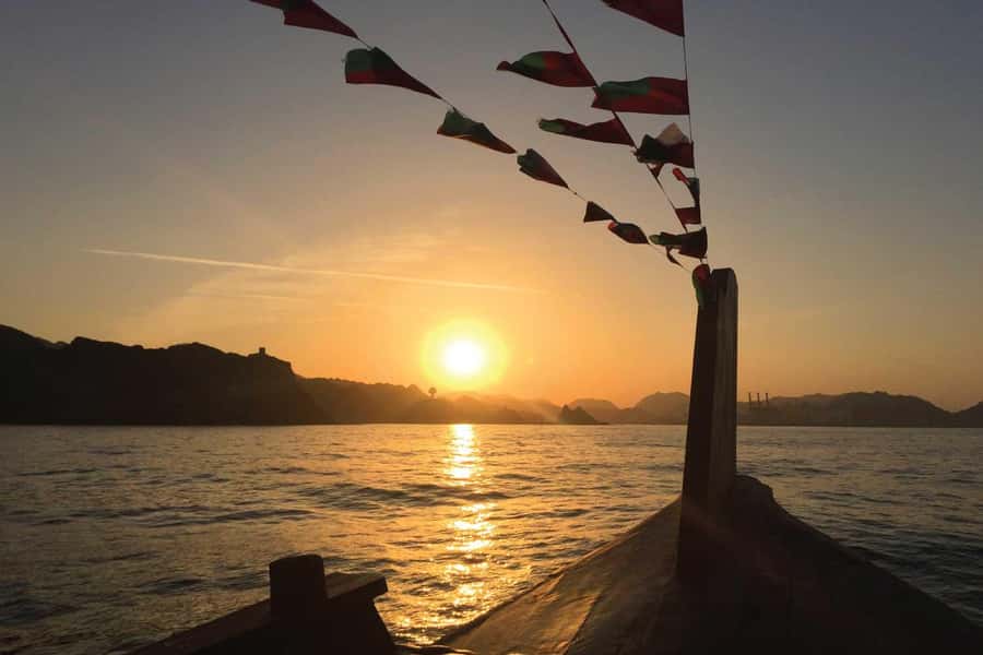 Sunset Dhow Cruise - Muscat Harbor and the Sultan Palace