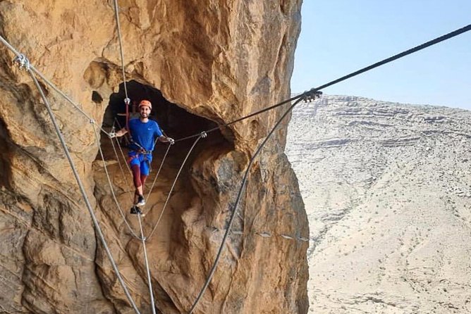 Via Ferrata - Reaching the ridge from Birkat Al Mouz