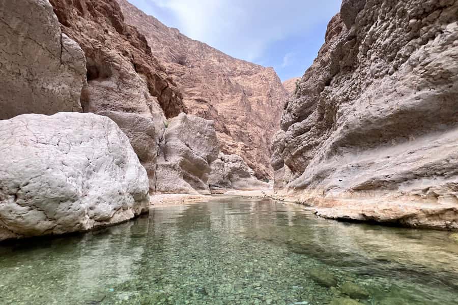 Wadi Shab & Wadi Tiwi : Guided Adventure (Customer Own Car) - The boat ride and the 45-minute approach